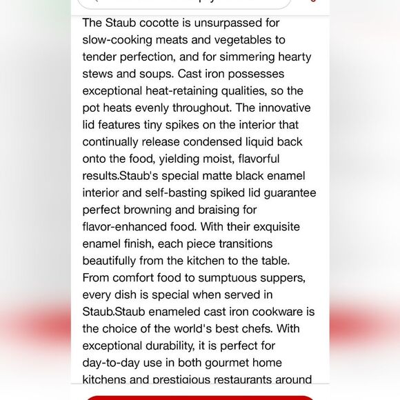 Staub Cast Iron Round Cocotte Dutch Oven 5.5L- Matte Black - Picture 9 of 15